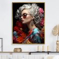thumbnail image 1 of Designart "Vogue Woman In Vibrant Portrait II" Pop Art Floater Framed Wall Art Prints, 1 of 5