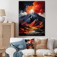 thumbnail image 1 of Designart "Volcanic Fury Under Moonlight I" Volcano Canvas Art Print, 1 of 7