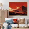 thumbnail image 1 of Designart "Volcanic Landscape In Red And Grey II" Volcano Floater Framed Canvas Wall Art, 1 of 5