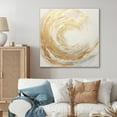 thumbnail image 1 of Designart "Vortex Of Gold And White Soft Waves" Abstract Spirals Wall Decor, 1 of 7