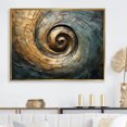 thumbnail image 1 of Designart "Vortex Of Whirling Wisdom In Bronze" Abstract Spirals Floater Framed Canvas Wall Art, 1 of 1