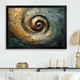 thumbnail image 1 of Designart "Vortex Of Whirling Wisdom In Bronze" Abstract Spirals Picture Framed Canvas Wall Art, 1 of 5