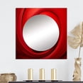 thumbnail image 1 of Designart "Vortex of Red Perpetual Pulse I" abstract spirals Square Mirror Wall Decor Modern - Large Red Square Bathroom Mirror - Square Printed Wall Mirror Art, 1 of 5