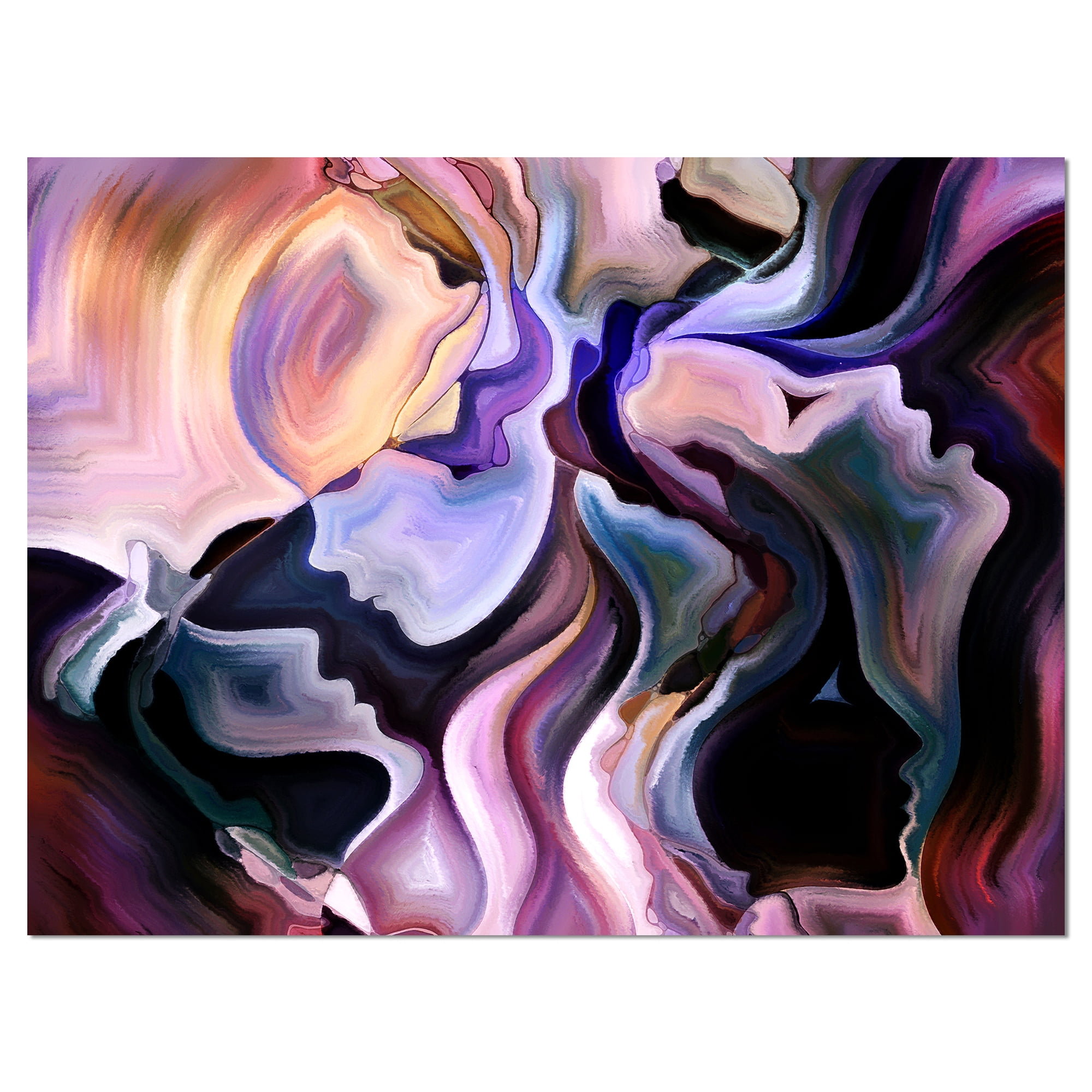 Voyages to Inner Self Large Multicolor Abstract Canvas Art Print