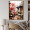 thumbnail image 1 of Designart "Wabisabi Beauty Japon painting II" Cityscapes Floater Framed Canvas Print, 1 of 7