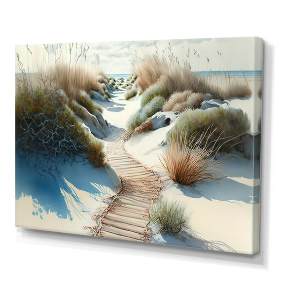 Designart Walkway To The Beach II Canvas Wall Art