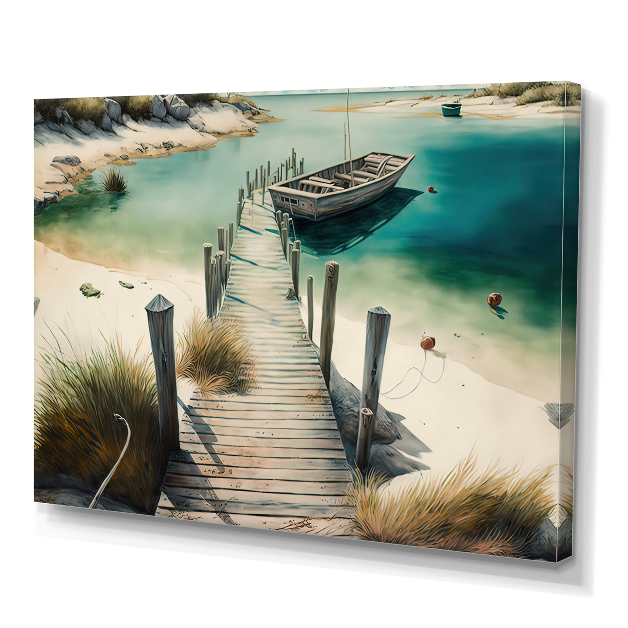 Designart Walkway To The Beach III Canvas Wall Art