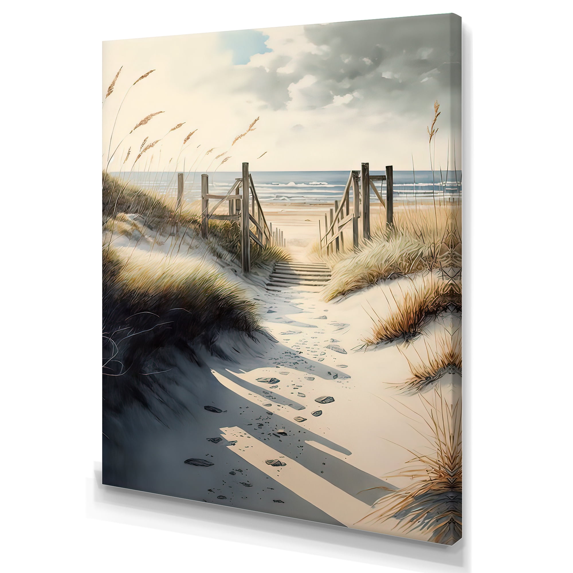 Designart Walkway To The Beach V Canvas Wall Art