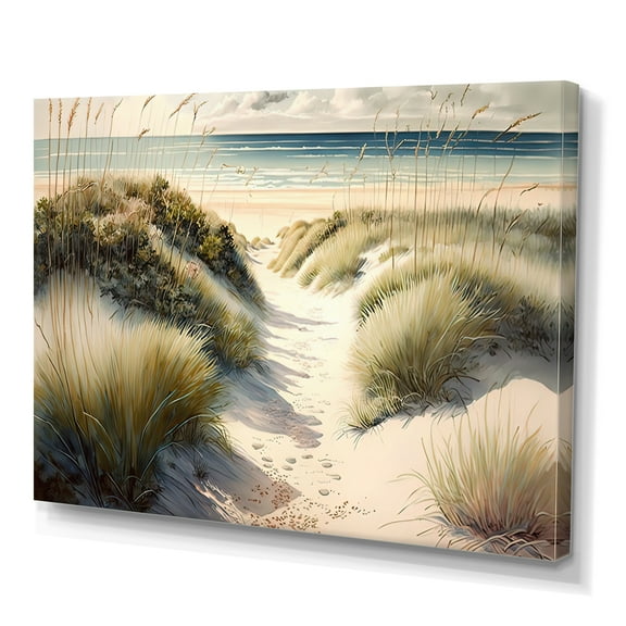 Designart Walkway To The Beach VII Canvas Wall Art