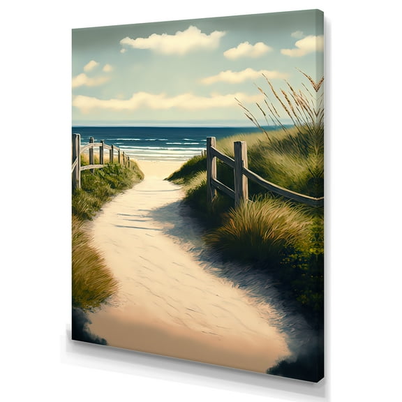 Designart Walkway To The Beach VIII Canvas Wall Art