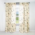 thumbnail image 1 of Designart "Wanderlust In Beige I" Boho Bohemian Curtain, Floral Panel, 1 of 6