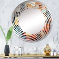 thumbnail image 1 of Designart "Warehouse Minimalism I" Warehouses Spiral Round Wall Mirror - Architecture Oval Printed Decorative Mirror - Multiple Color Options, 1 of 5