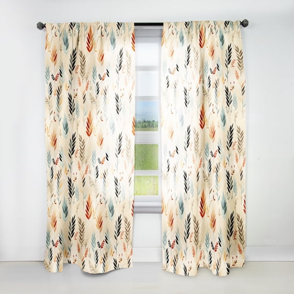 Designart "Warm Fern Whispers" Fern Traditional Curtain, Floral Panel