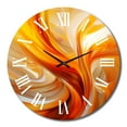 thumbnail image 1 of Designart "Warm Fractal Design in Orange VII" Fractals Oversized Wall Clock, 1 of 5