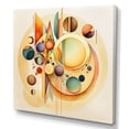 thumbnail image 1 of Designart Warm Minimalist Circular Abstract I Canvas Wall Art, 1 of 5