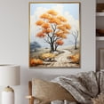 thumbnail image 1 of Designart "Warm Orange Maple Panorama" Tree Maple Floater Framed Canvas Wall Art, 1 of 5