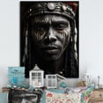 thumbnail image 1 of Designart "Warrior Tribal in Africa I" African American Floater Framed Canvas Wall Art, 1 of 7