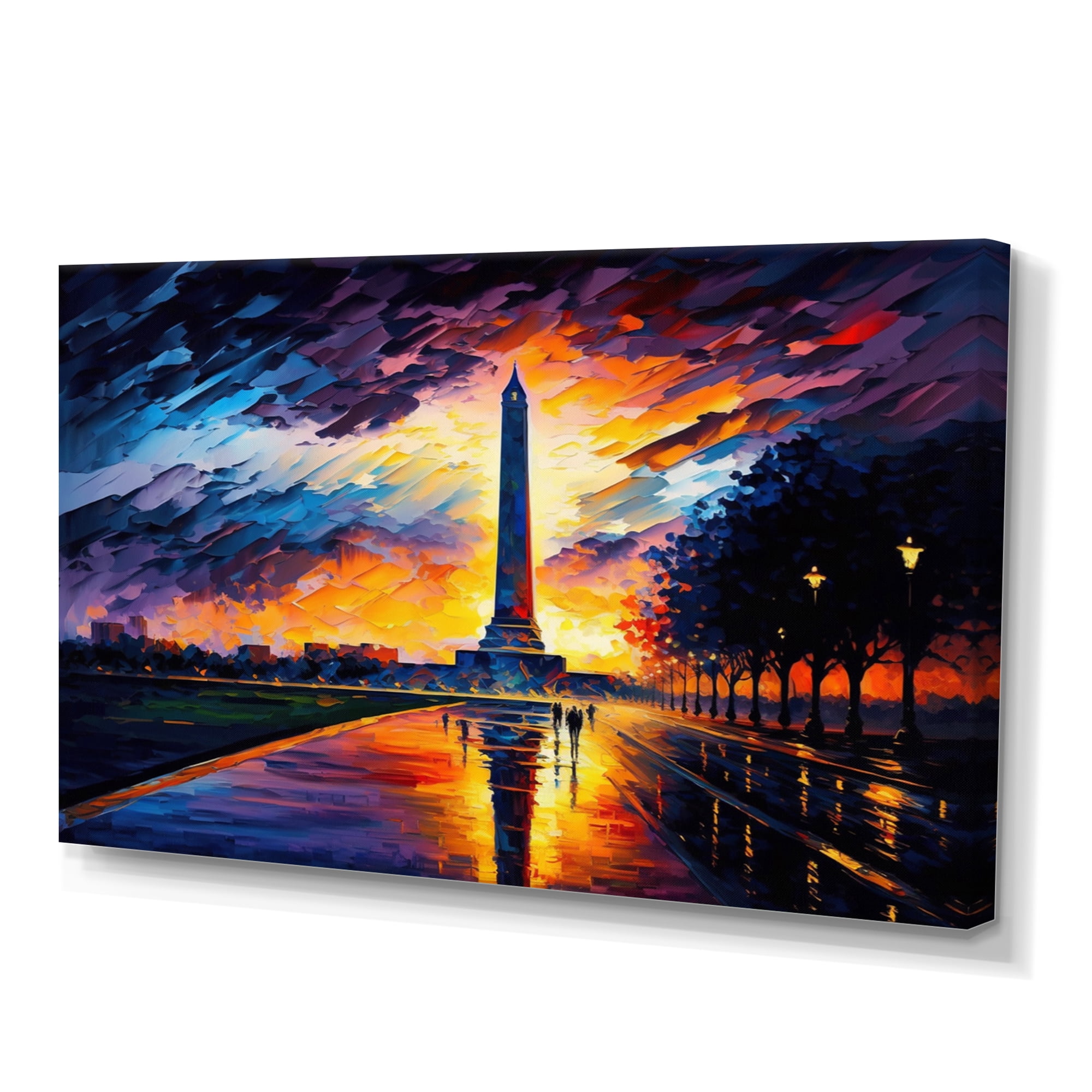 Designart Washington Skyline At Sunset I Canvas Wall Art