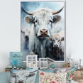 thumbnail image 1 of Designart "Watercolor Family Of Highland Yaks I" Yaks Floater Framed Canvas Wall Art, 1 of 5
