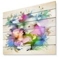 thumbnail image 1 of Designart 'Watercolor Floral Bouquet ' Floral Print on Natural Pine Wood, 1 of 3