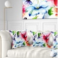 thumbnail image 1 of Designart Watercolor Flowers Everywhere - Floral Throw Pillow - 18x18, 1 of 5