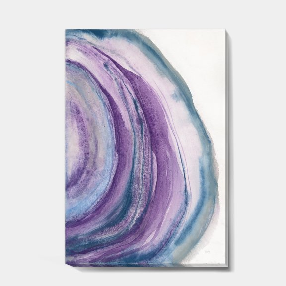 Designart 'Watercolor Geode I' Farmhouse Canvas Art
