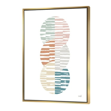 Designart ' Watercolor Geometric Triangle I ' Transitional Framed Canvas