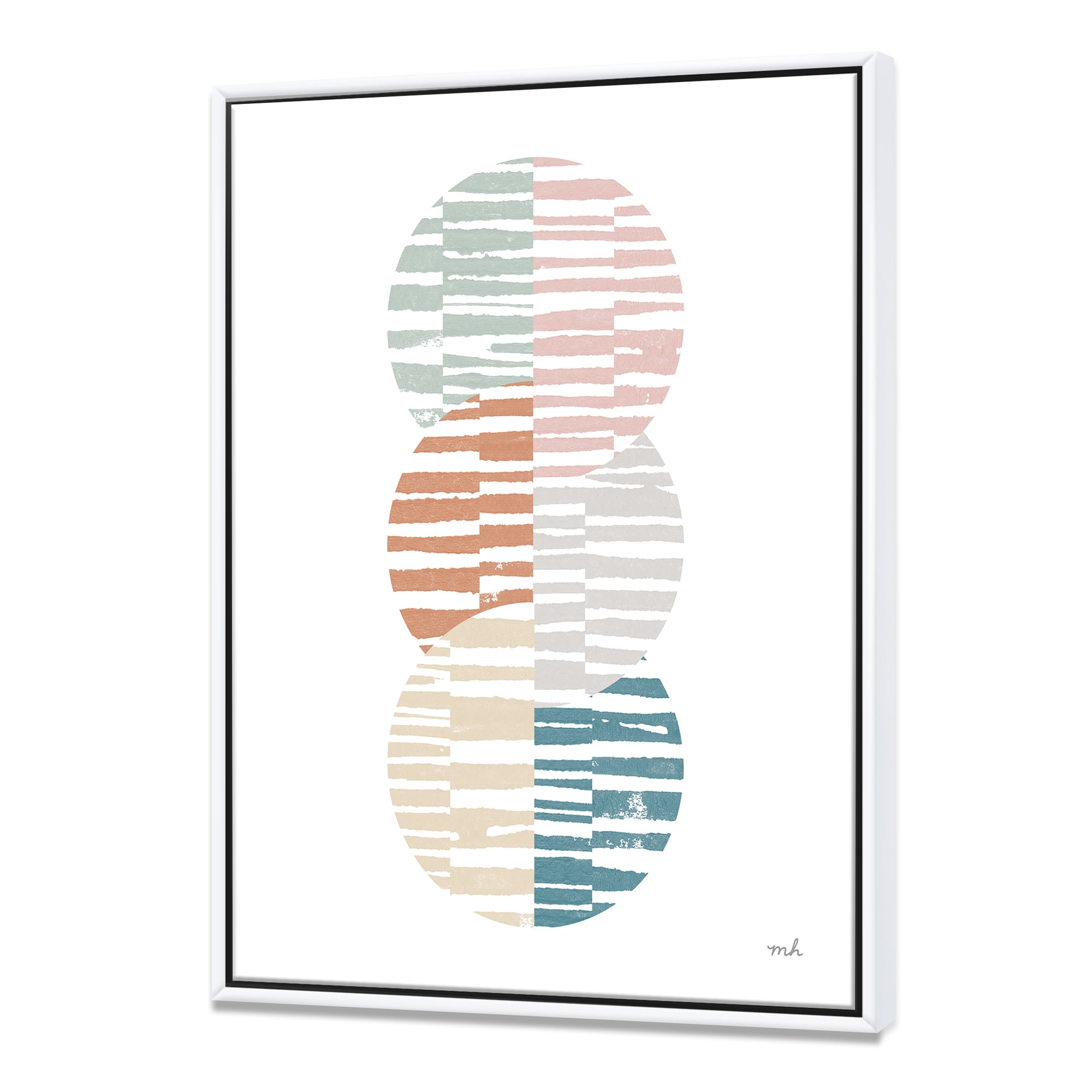 Designart ' Watercolor Geometric Triangle I ' Transitional Framed Canvas