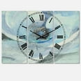 thumbnail image 1 of Designart 'Watercolor Moonlight Magnolia I' Farmhouse wall clock, 1 of 3