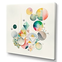 Designart Watercolor Multi Shape Abstract II Canvas Wall Art