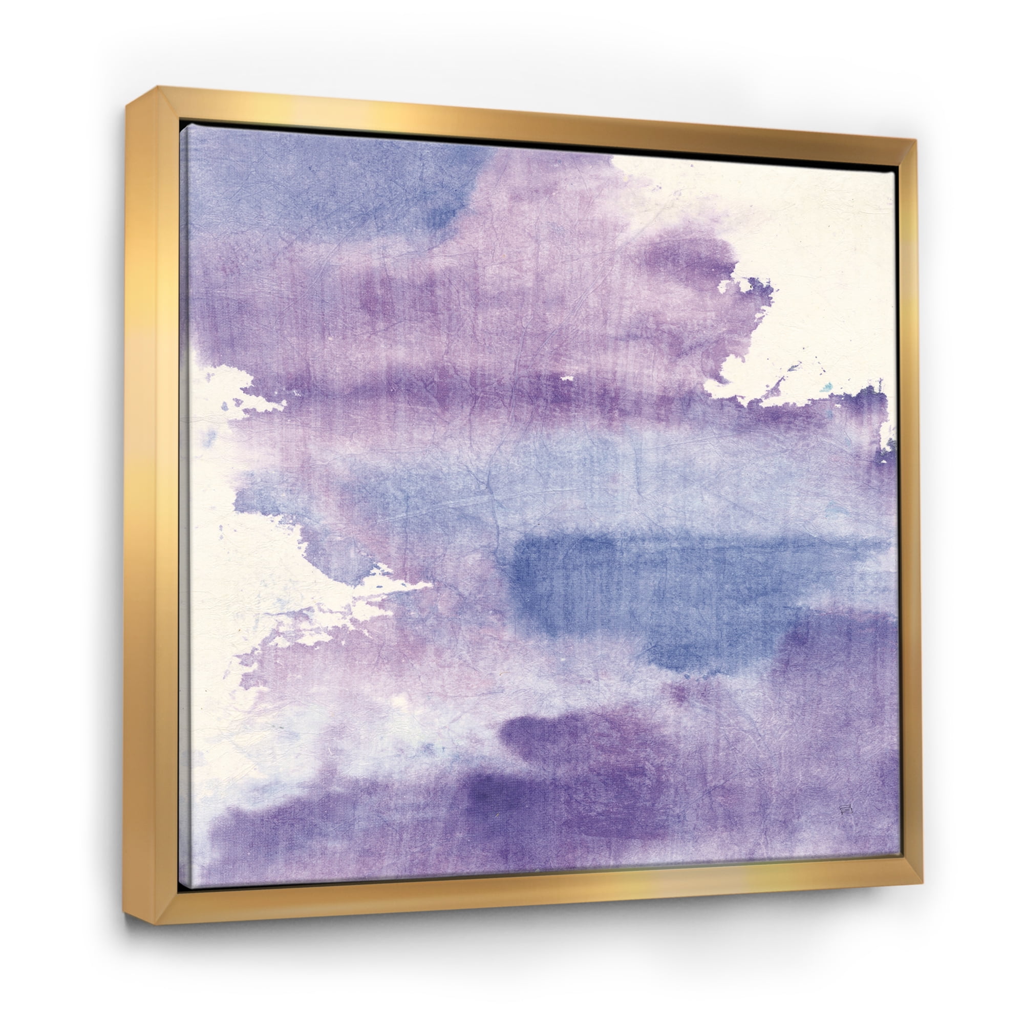 Designart ' Watercolor Purple Haze I ' Modern & Contemporary Framed Canvas