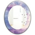 thumbnail image 1 of Designart 'Watercolor Purple Haze II' Modern Mirror - Oval or Round Wall Mirror, 1 of 2
