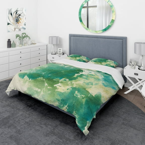 Designart 'Watercolor Rock I' Geometric Duvet Cover Set