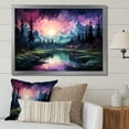 thumbnail image 1 of Designart "Watercolor Scenery Of Aurora Borealis II" Aurora Borealis Picture Framed Wall Art Prints, 1 of 5