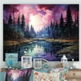 thumbnail image 1 of Designart "Watercolor Scenery Of Aurora Borealis III" Aurora Borealis Wall Art Living Room, 1 of 7
