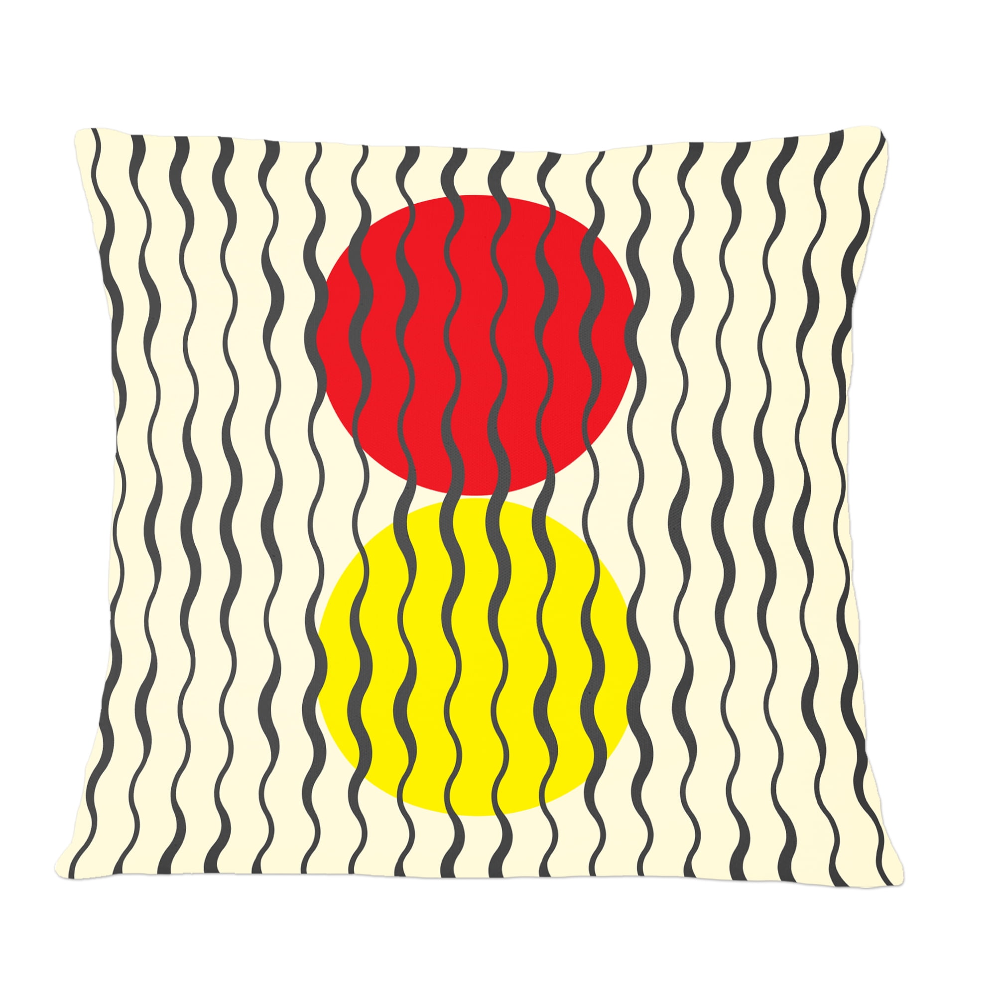 Designart Wave Pattern' Mid-Century Modern Throw Pillow - 12x20