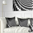 thumbnail image 1 of Designart Waves and Circles Black n’ White - Contemporary Throw Pillow - 18x18, 1 of 5