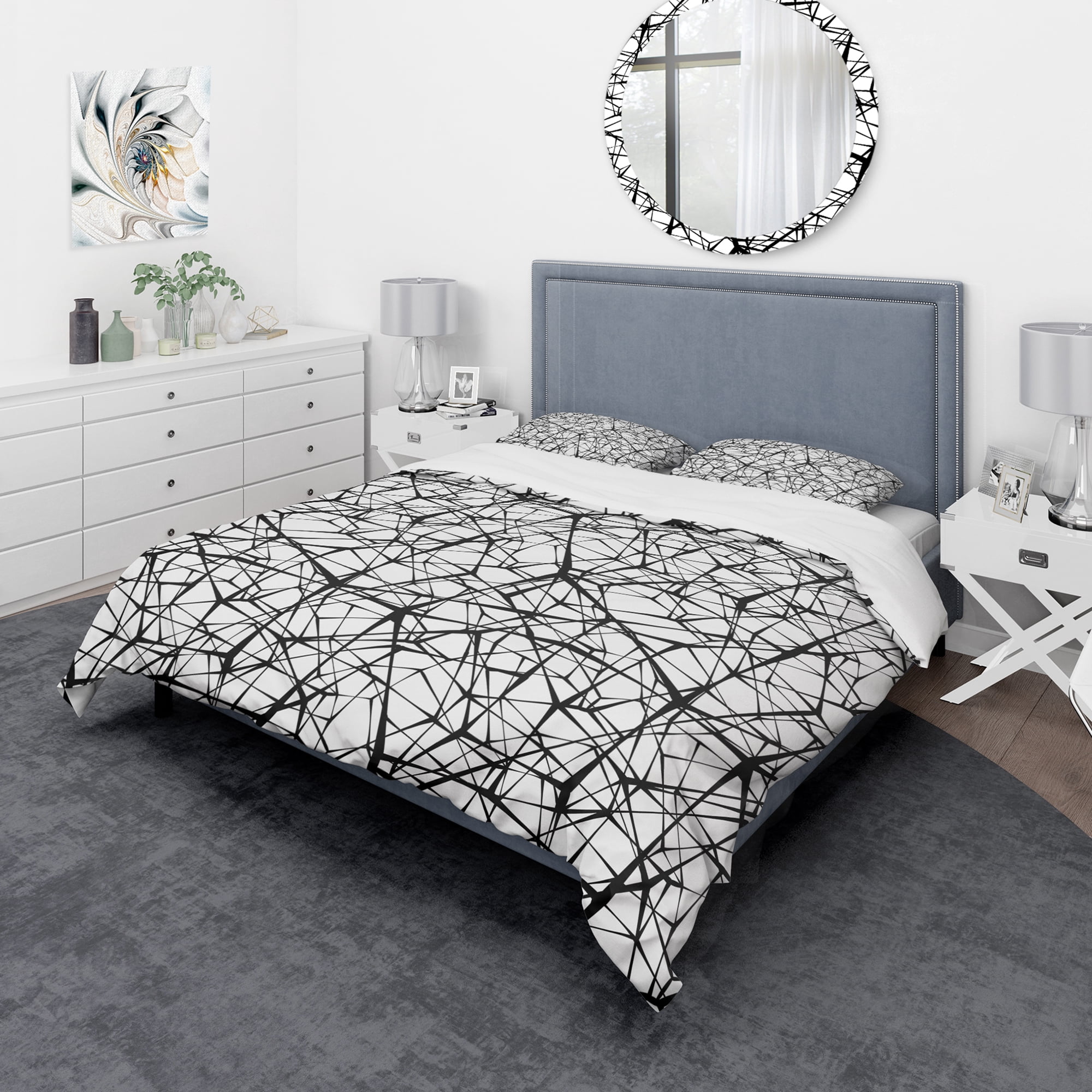 Designart 'Web Pattern' Modern & Contemporary Duvet Cover Set