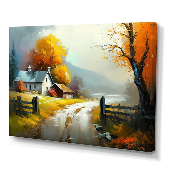 Designart Welcome To The Cottage House II Canvas Wall Art