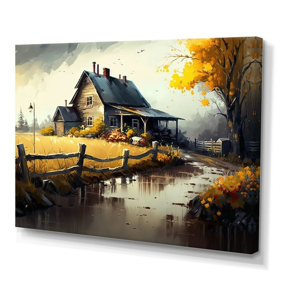 Designart Welcome To The Cottage House III Canvas Wall Art