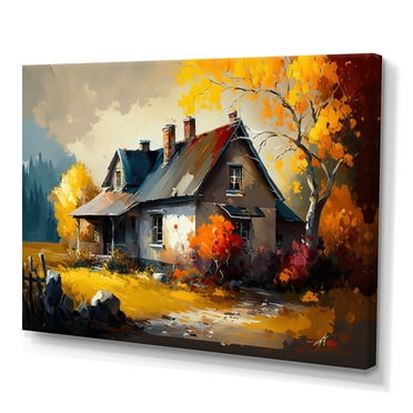 Designart Welcome To The Cottage House IV Canvas Wall Art