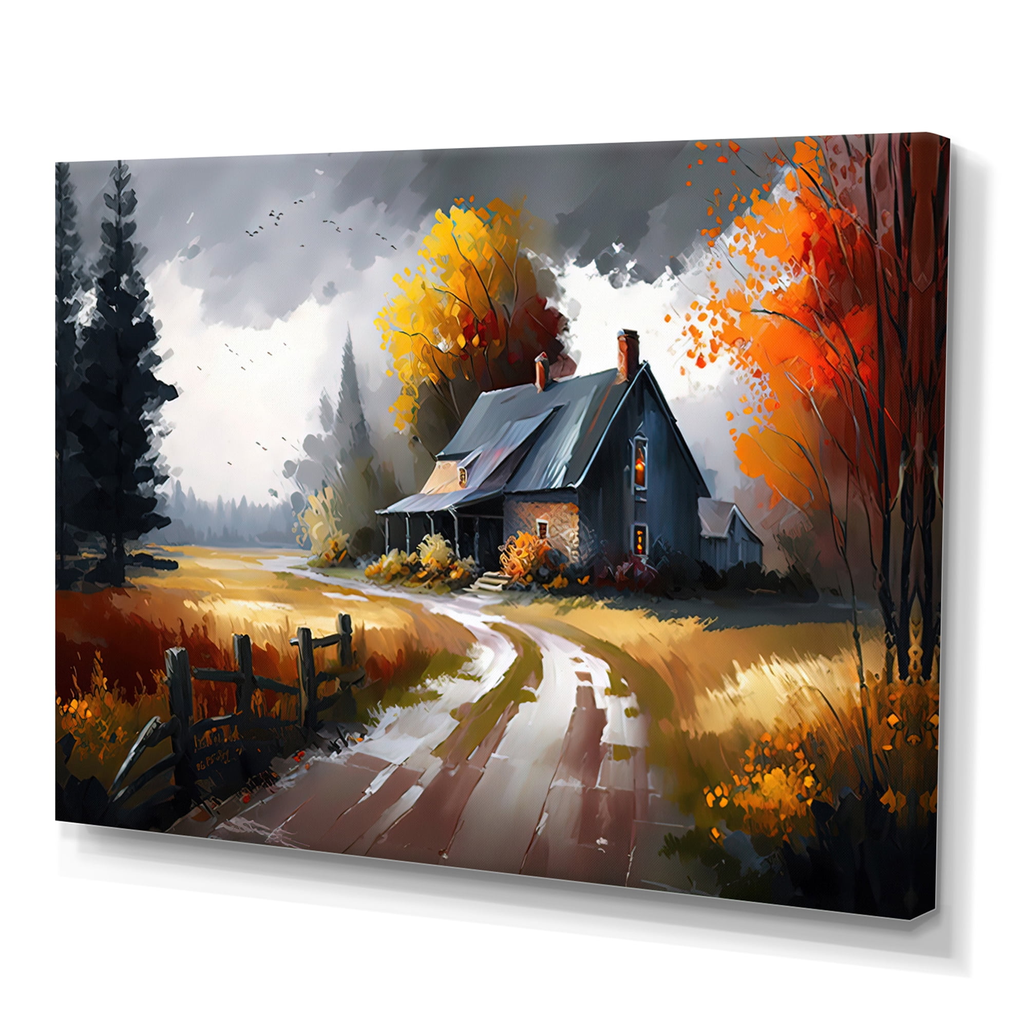 Designart Welcome To The Cottage House VI Canvas Wall Art