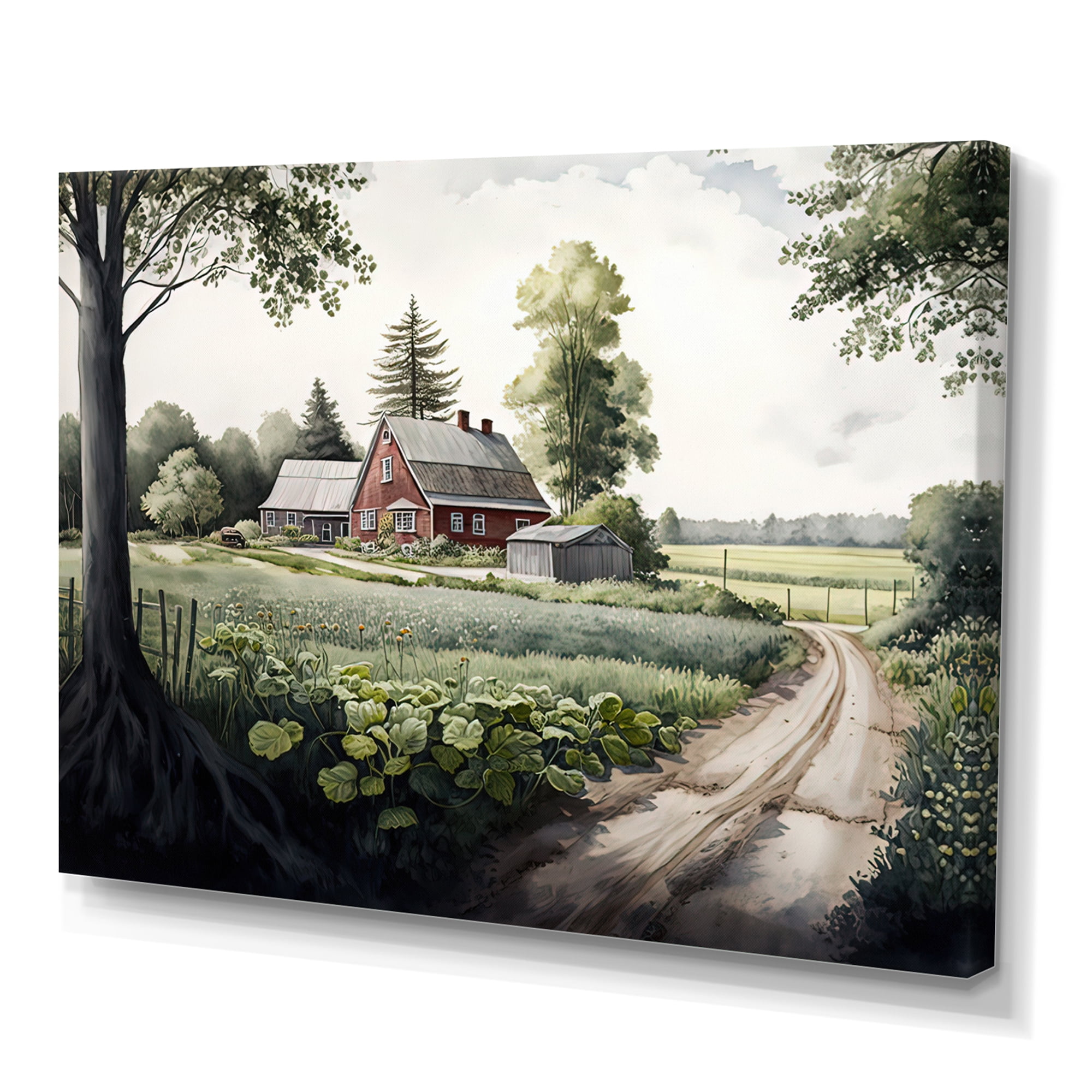 Designart Welcome To The Farm II Canvas Wall Art