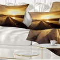 thumbnail image 1 of Designart Wet After Rain Road at Sunset - Landscape Printed Throw Pillow - 12x20, 1 of 5