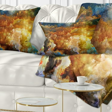 Designart What Colors May Come - Abstract Throw Pillow - 12x20