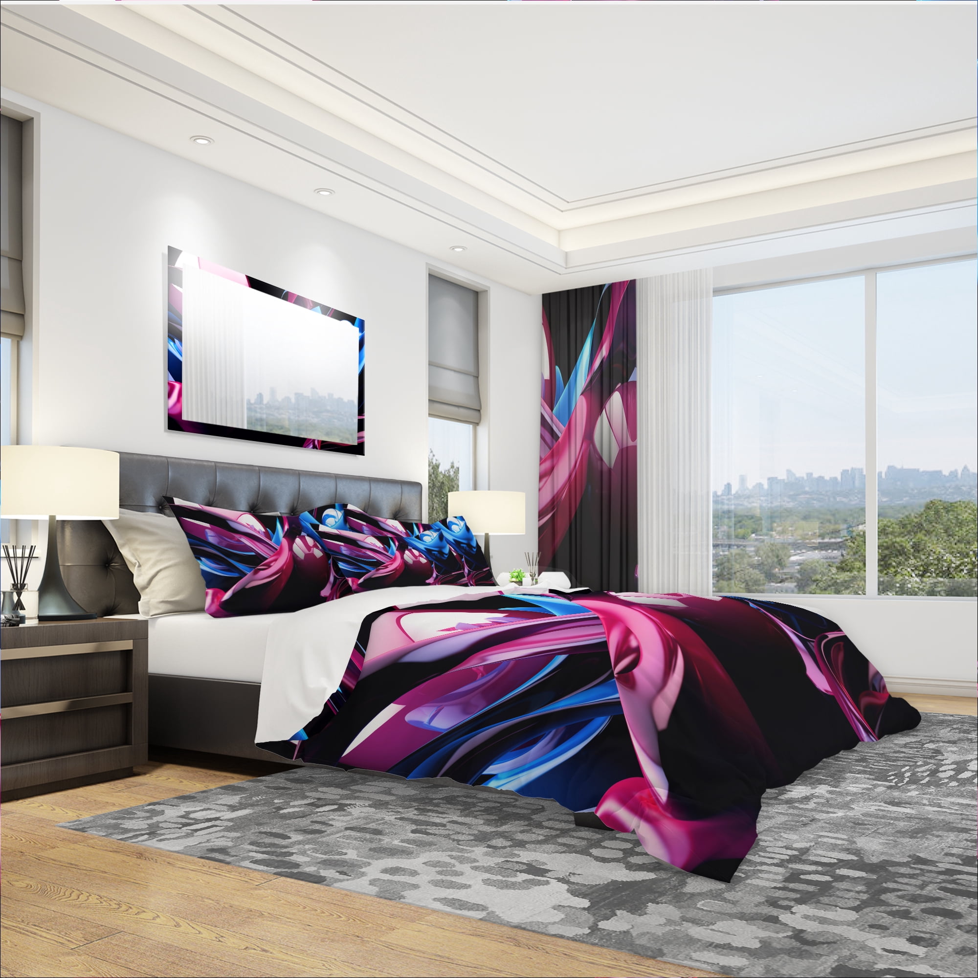 Designart 'What Do You See' Modern & Contemporary Duvet Cover Set