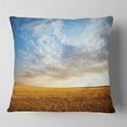 thumbnail image 1 of Designart Wheat Field under Summer Sky - Landscape Printed Throw Pillow - 16x16, 1 of 4