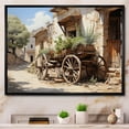 thumbnail image 1 of Designart "Wheels Of Brown Old Cart" Transportation Floater Framed Canvas Print, 1 of 7
