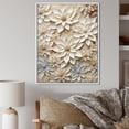 thumbnail image 1 of Designart "Whimsical Blooms Of Beige Paper Poinsettias" Poinsettias Floater Framed Canvas Prints, 1 of 5
