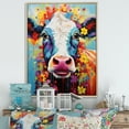 thumbnail image 1 of Designart "Whimsical Bovine" Animals Floater Framed Canvas Print, 1 of 7